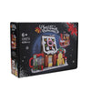 Box of a Christmas-themed building set with festive design on a white background
