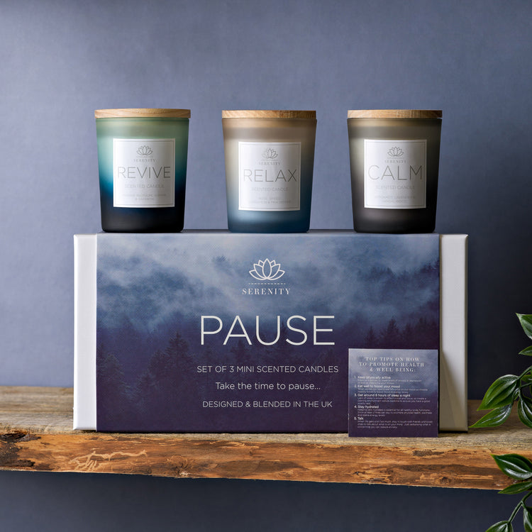 Serenity Pause set of three candles