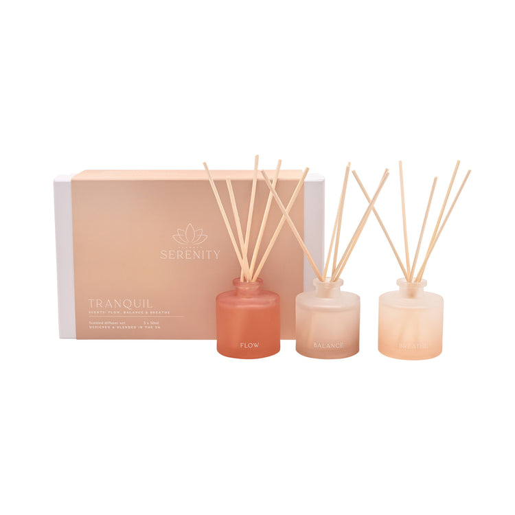 Serenity Tranquil set of three diffusers – Flow, Balance and Breathe