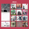 A 16-month 2027 calendar titled 'URBAN ART' by The Gifted Stationery Company, featuring a collage of street art and graffiti illustrations on a pink background.