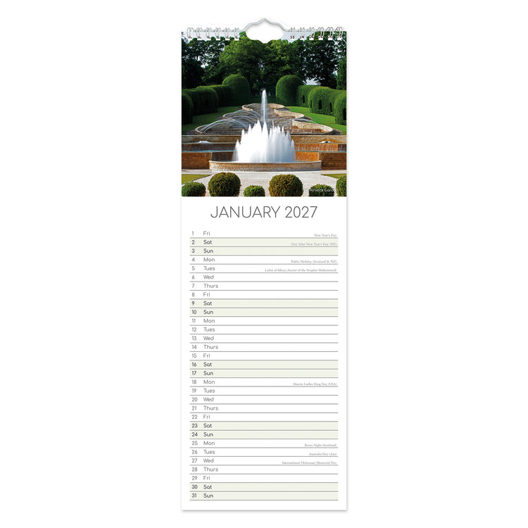 Alternative view of 2027 Slimline Calendar  Beautiful Gardens
