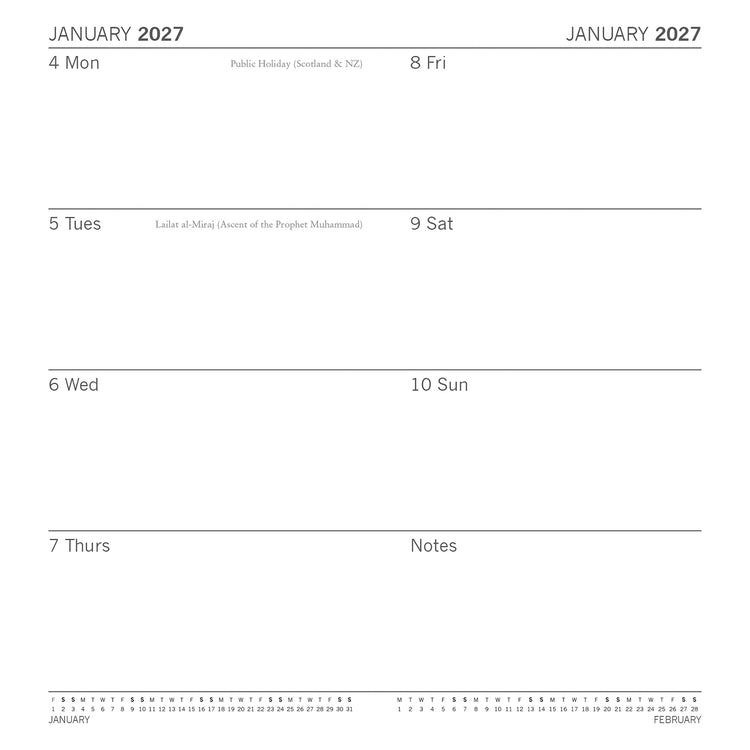 Alternative view of 2027 Week-to-view Pocket Diary – Birds