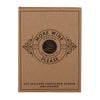 Brown box with 'More Wine Please' branding and text on a white background