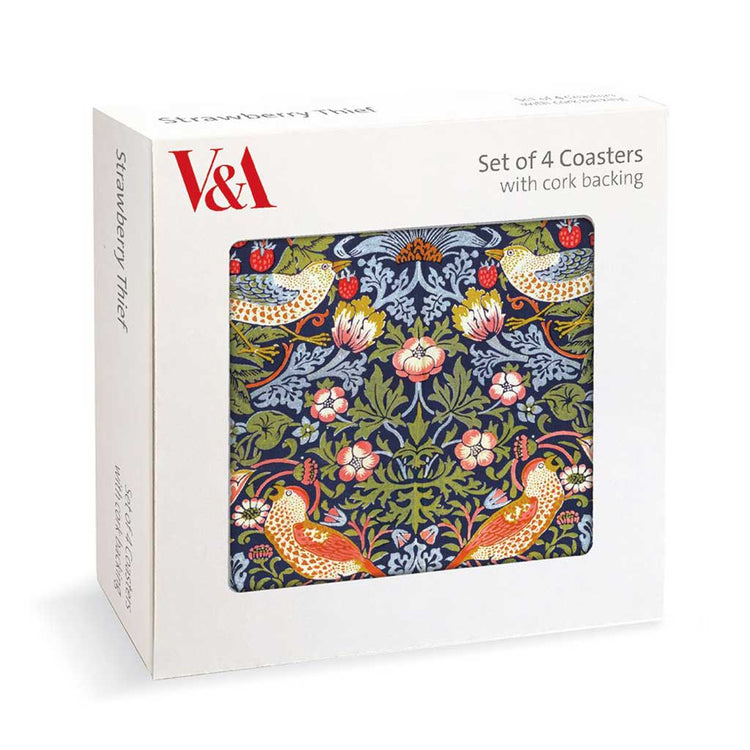 V&A William Morris coasters – Strawberry Thief