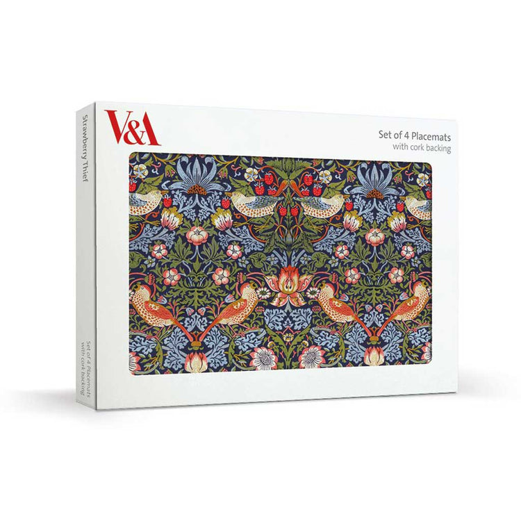 V&A William Morris placemat set – Strawberry Thief