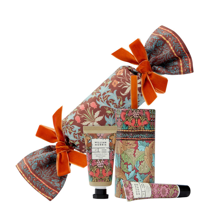Alternative view of William Morris use and reuse fabric cracker – clemetine and clove