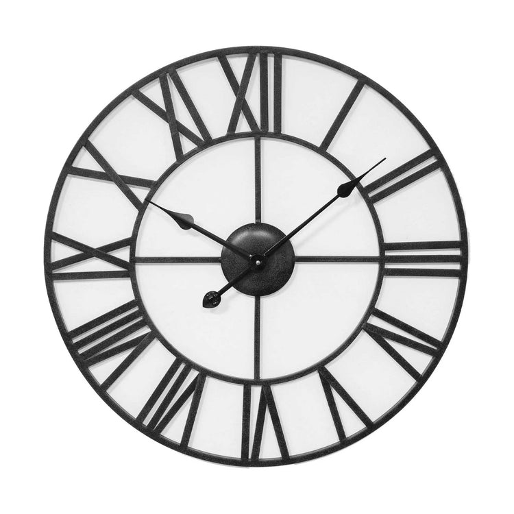 Wrought Metal Cut-out Wall Clock, 60cm