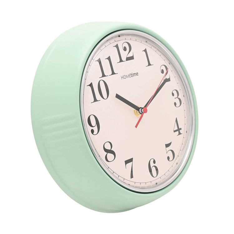 Alternative view of Sage Green Retro Wall Clock, 24cm