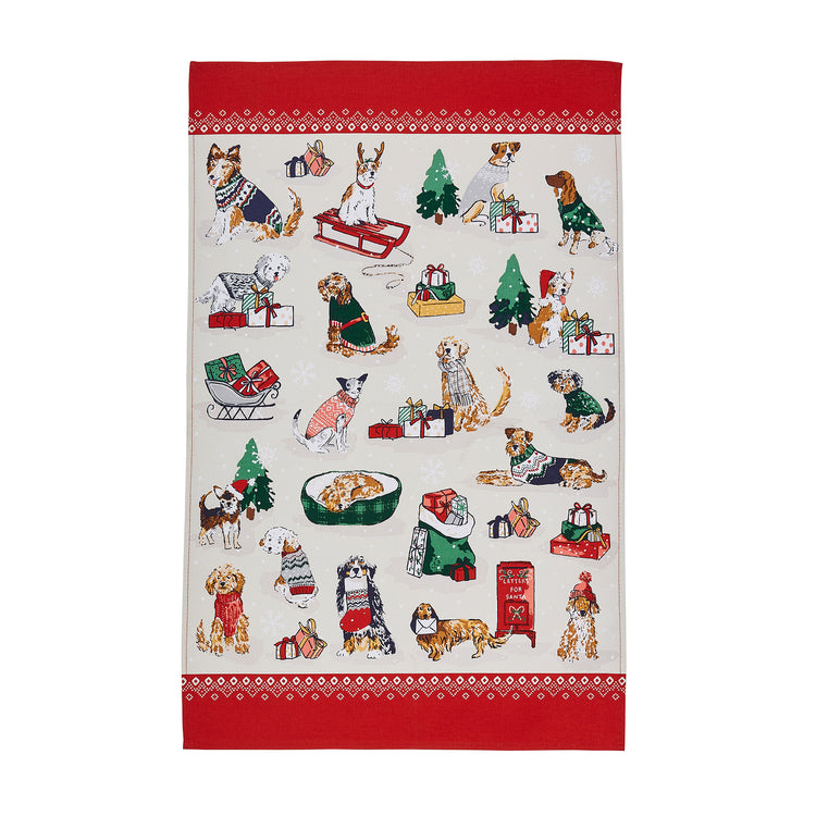 Alternative view of Merry Mutts cotton tea towel