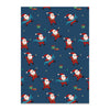 Pattern of Santa Claus on a blue background