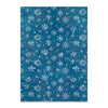 Blue wrapping paper with white snowflake pattern
