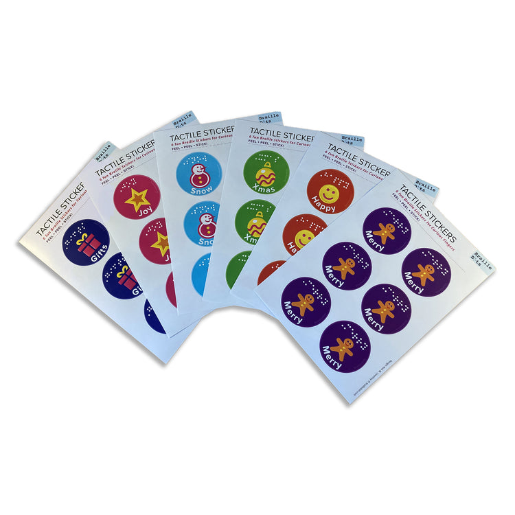 Christmas sticker gift tags